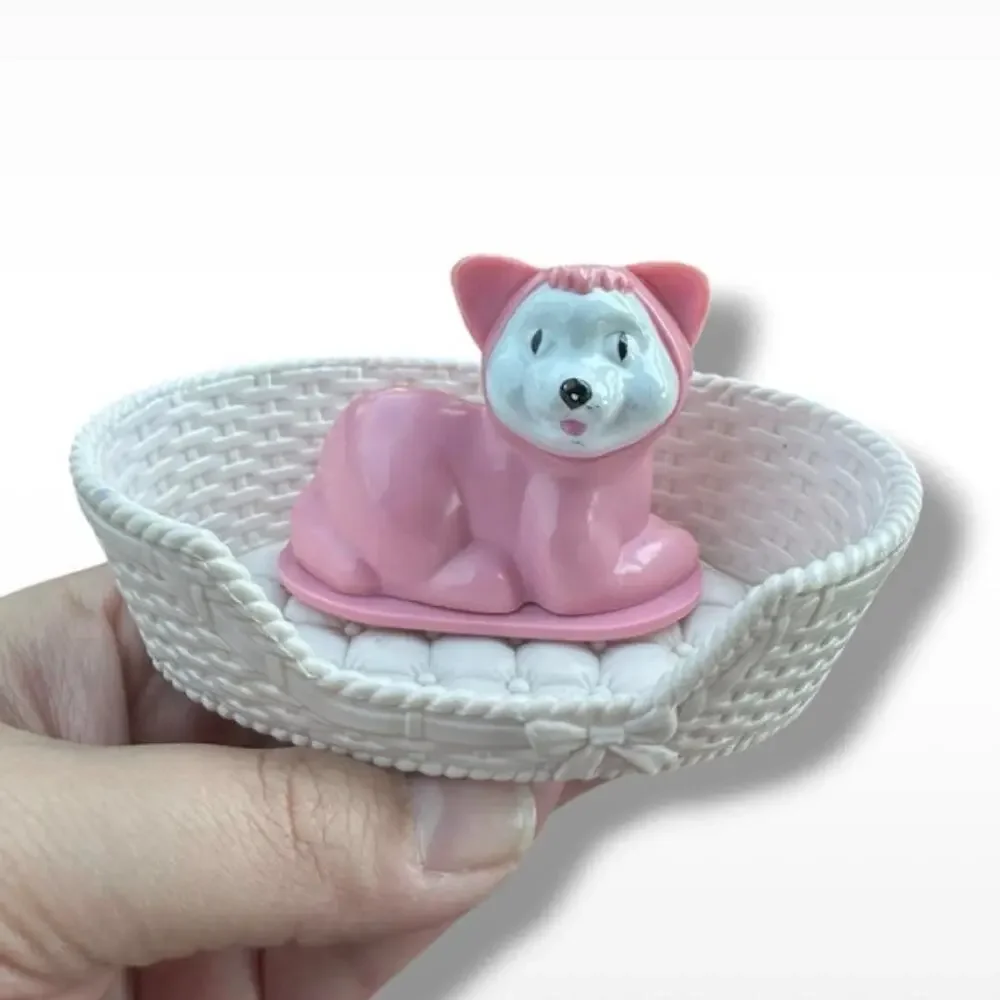 Pink hasbro vintage dog figurine